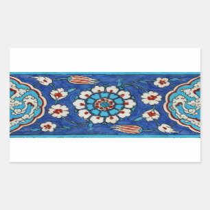 Adesivo Retangular iznik azulejo Sticker