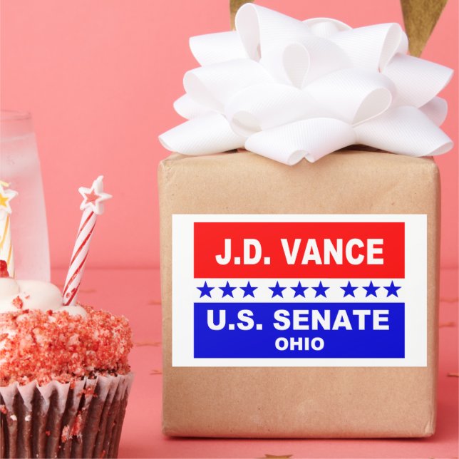 Adesivo Retangular J.D. Vance Senado dos EUA Ohio 2022 (Festa)
