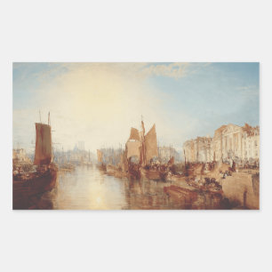 Adesivo Retangular J.M.W. Turner: Porto de Dieppe Arte Fina Romântica