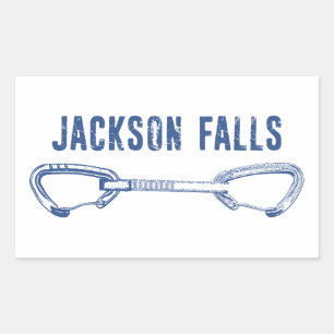Adesivo Retangular Jackson Falls Illinois Rock Escalando rapidamente