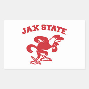Adesivo Retangular Jacksonville State University JAX State Gamecocks