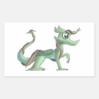 Adesivo Retangular Jade, o Dragon Sticker