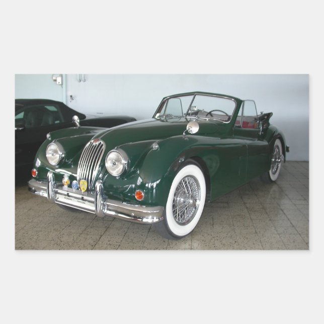 Adesivo Retangular Jaguar XK 120 (Frente)