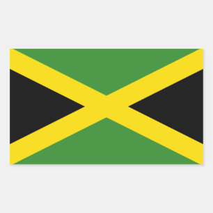 Adesivo Retangular Jamaica/bandeira jamaicana