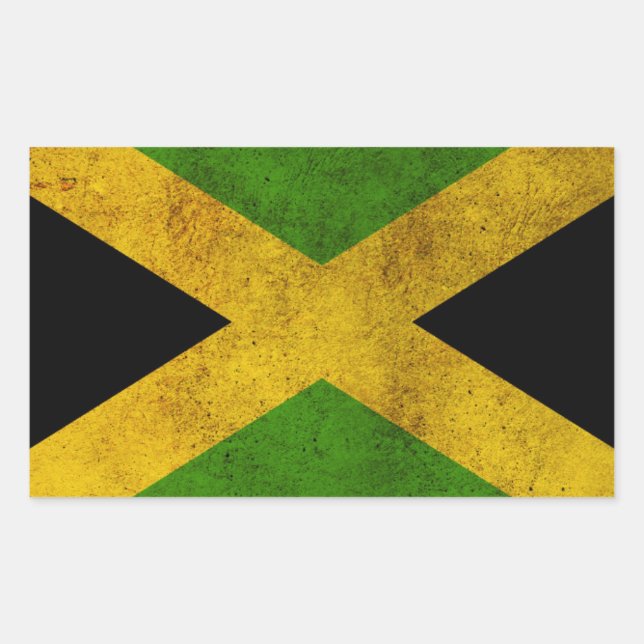 Adesivo Retangular Jamaica bordador - Proud Jamaicans (Frente)