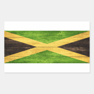Adesivo Retangular Jamaica Flag - Proud Jamaicans Rasta bordador -