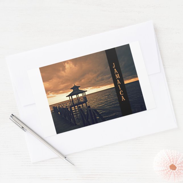 Adesivo Retangular Jamaica Sunset scenker (Envelope)