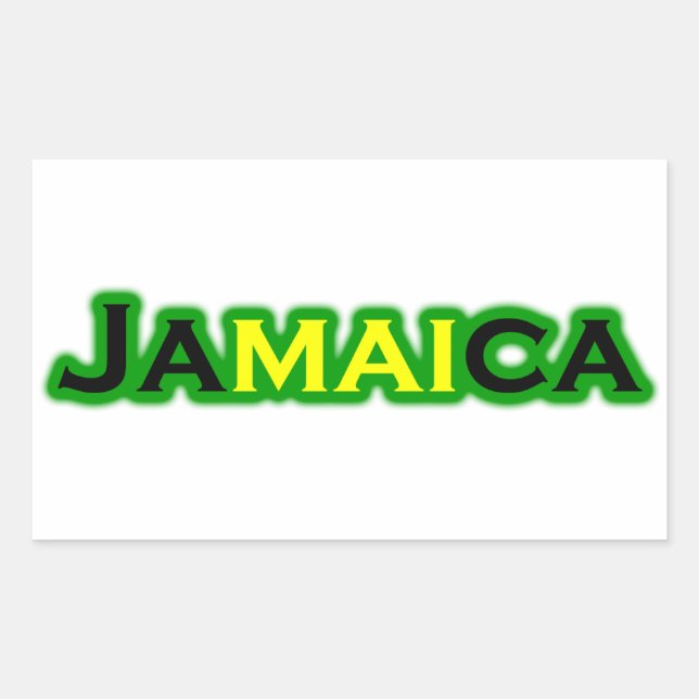 Adesivo Retangular Jamaica (texto) (Frente)