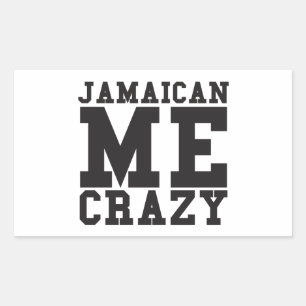 Adesivo Retangular Jamaican Me Crazy