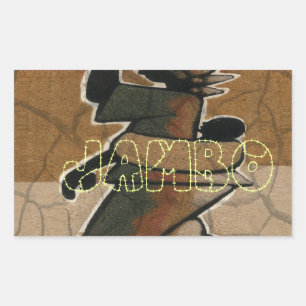 Adesivo Retangular Jambo Habari Hakuna Matata.