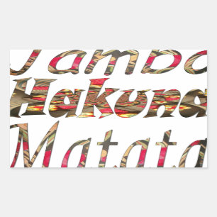 Adesivo Retangular Jambo! Hakuna Matata