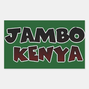 Adesivo Retangular Jambo Kenya Hakuna Matata