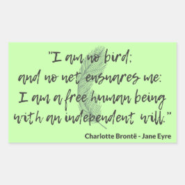 Adesivo Retangular Jane Eyre Cote II