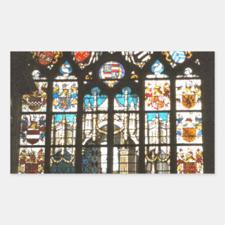 Adesivo Retangular Janela medieval de vidro manchado, Holanda