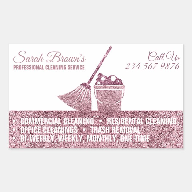 Adesivo Retangular Janitorial de lavagem da roupa (Frente)