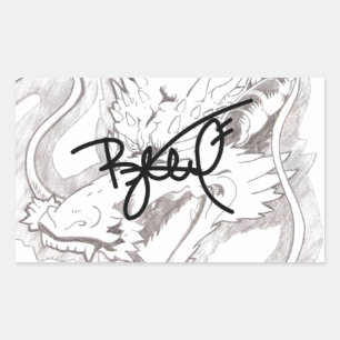 Adesivo Retangular Japanese Dragon Series