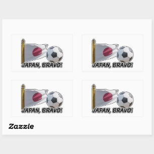 Adesivo Retangular Japão, Bravo! Soccer Cheer