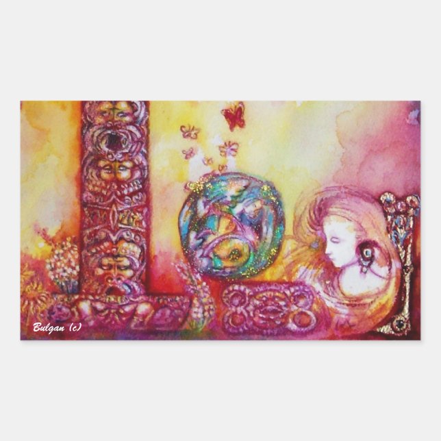 ADESIVO RETANGULAR JARDIM DAS SOMBAS PERDIDAS, DA FAERY E DAS BORDAS (Frente)