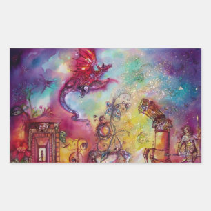 ADESIVO RETANGULAR JARDIM DAS SOMBRAS PERDIDAS/DRAGÃO VERMELHO DE VO