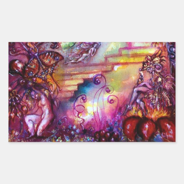 ADESIVO RETANGULAR JARDIM DAS SOMBRAS PERDIDAS/ESCADAS MÍSTICAS (Frente)