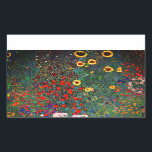 Adesivo Retangular Jardim Flor Gustav Klimt<br><div class="desc">Vinhetas com Fazenda de pintura a óleo de Gustav Klimt com girassóis (1907). Um belo jardim de girassóis e belas flores azuis,  vermelhas,  roxas,  rosa e brancas. Um presente de excelente para fãs de Arte Nouveau e de Arte Austríaca.</div>