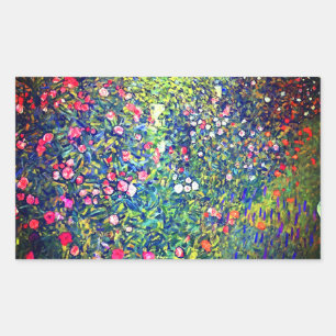 Adesivo Retangular Jardim Italiano Gustav Klimt