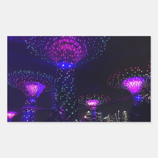 Adesivo Retangular Jardins de Cingapura pela Baía nº 4 (Frente)