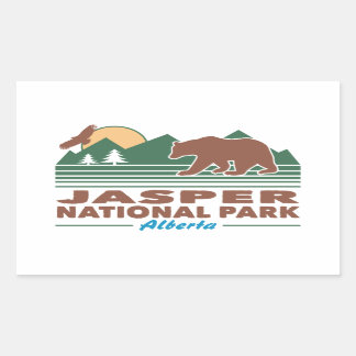 Adesivo Retangular Jasper National Park Bear