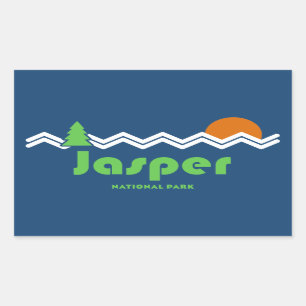 Adesivo Retangular Jasper National Park Retro
