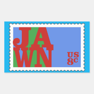 Adesivo Retangular JAWN Philly 70s Love Stamp Parody
