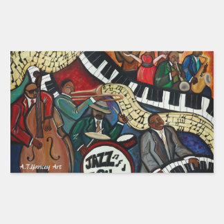 Adesivo Retangular Jazz City Sticker