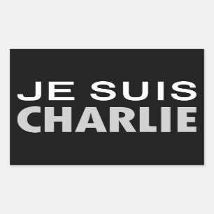 Adesivo Retangular JE SUIS CHARLIE - pessoas da unidade nacional