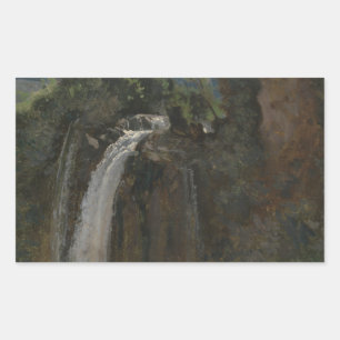 Adesivo Retangular Jean-Baptiste-Camille Corot - Cascata em Terni