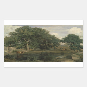 Adesivo Retangular Jean-Baptiste-Camille Corot - Floresta