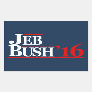 Adesivo Retangular Jeb Bush 2016 Stickers
