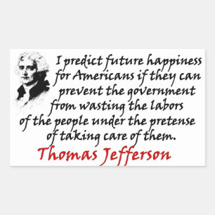 Adesivo Retangular Jefferson: Impede O Governo