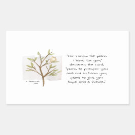 Adesivo Retangular Jeremiah 29:11 Porque eu sei os planos que tenho p