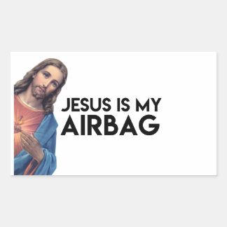 Adesivo Retangular Jesuis is my Airbag