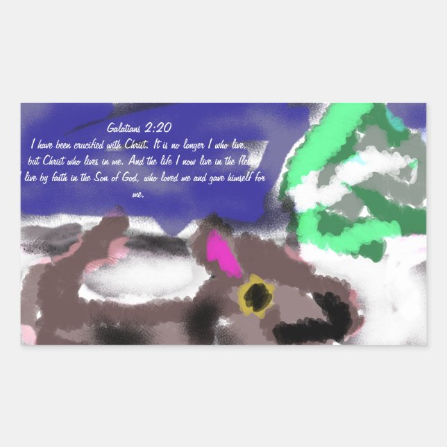 Adesivo Retangular Jesus planeja o amor (Frente)