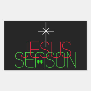 Adesivo Retangular Jesus Season