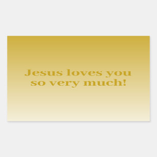 Adesivo Retangular Jesus te ama muito!
