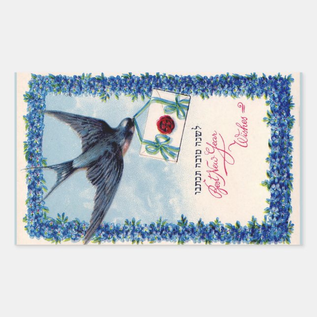 Adesivo Retangular Jewish New Year Sticker (Frente)