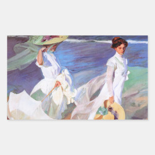 Adesivo Retangular Joaquin Sorolla Women Walking Beach