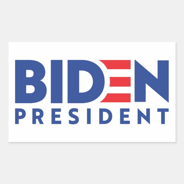 Adesivo Retangular Joe Biden 2020 Biden para Presidente (Frente)