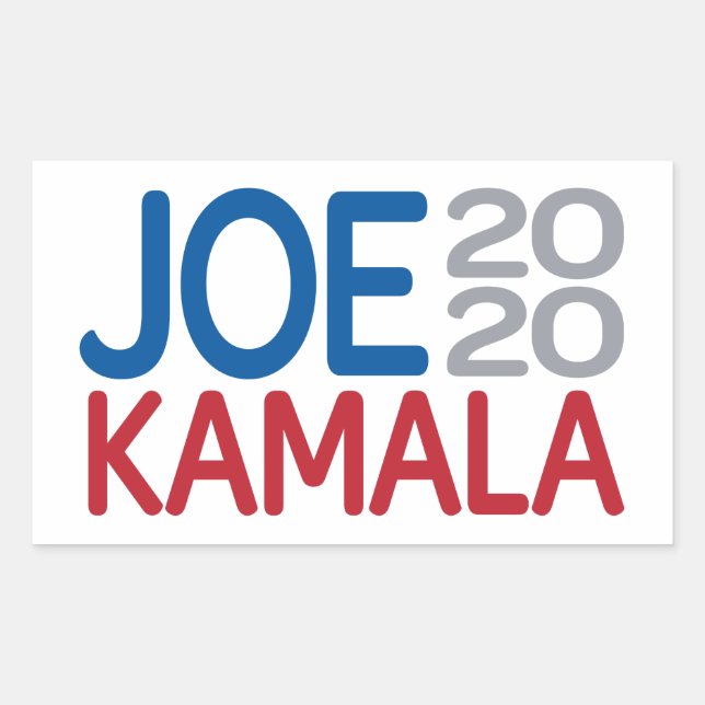 Adesivo Retangular Joe Kamala 2020 Sticker (Frente)