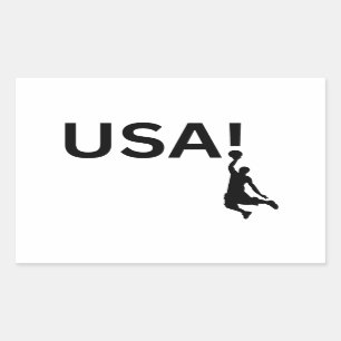 Adesivo Retangular jogador de basquetebol americano