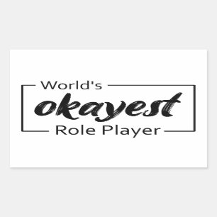 Adesivo Retangular Jogador de Papel Mais Okayest do Mundo