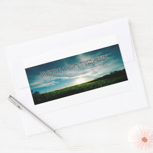 Adesivo Retangular John Dewey, citação inspiracional "Ponto de partid