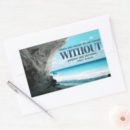 Adesivo Retangular John F. Kennedy Inspirational Citação "Propósito"