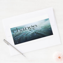 Adesivo Retangular John F. Kennedy Inspirational Cote "Mudança"